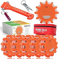 Marcala LED Road Flares 6-Pack | Roadside Safety