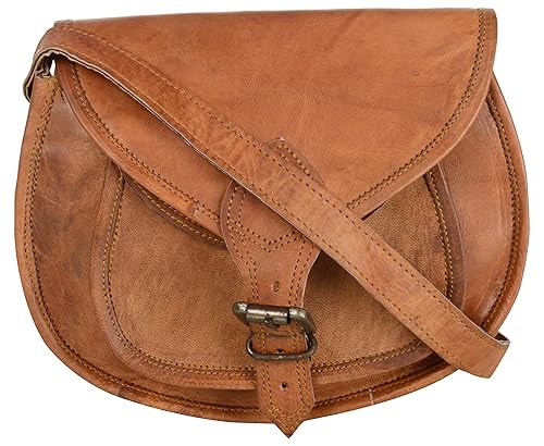 Ramraj - 100% Pure Genuine Real Handmade Ladies Crossover Shoulder Messenger Leather Bag