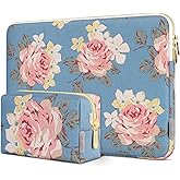 DOMISO 17 inch Laptop Sleeve Protective Case Cover Compatible with 17-17.3 inch HP Dell ASUS Lenovo Chromebook,Waterproof Computer Cases Bag with Accessory Pouch,Blue