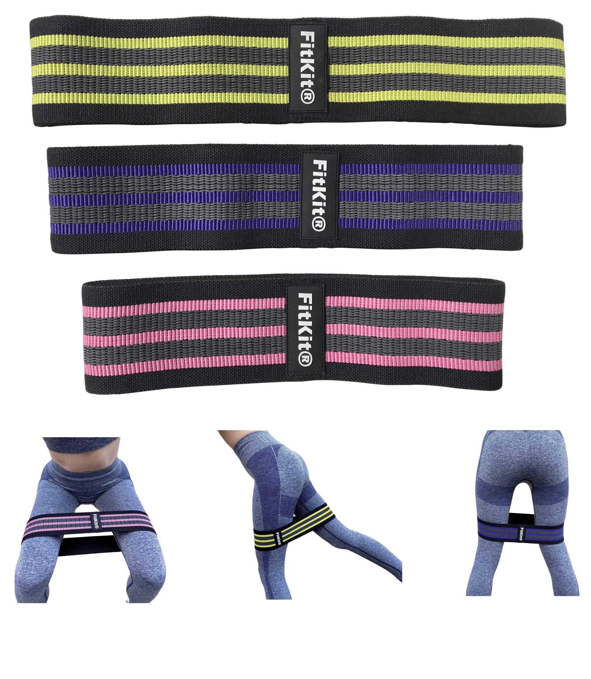 Resistance Booty Bands Hip Circle Band Glute Leg Squat Gym Exercise Fitness (4. All 3 Bands 13",15" & 17")