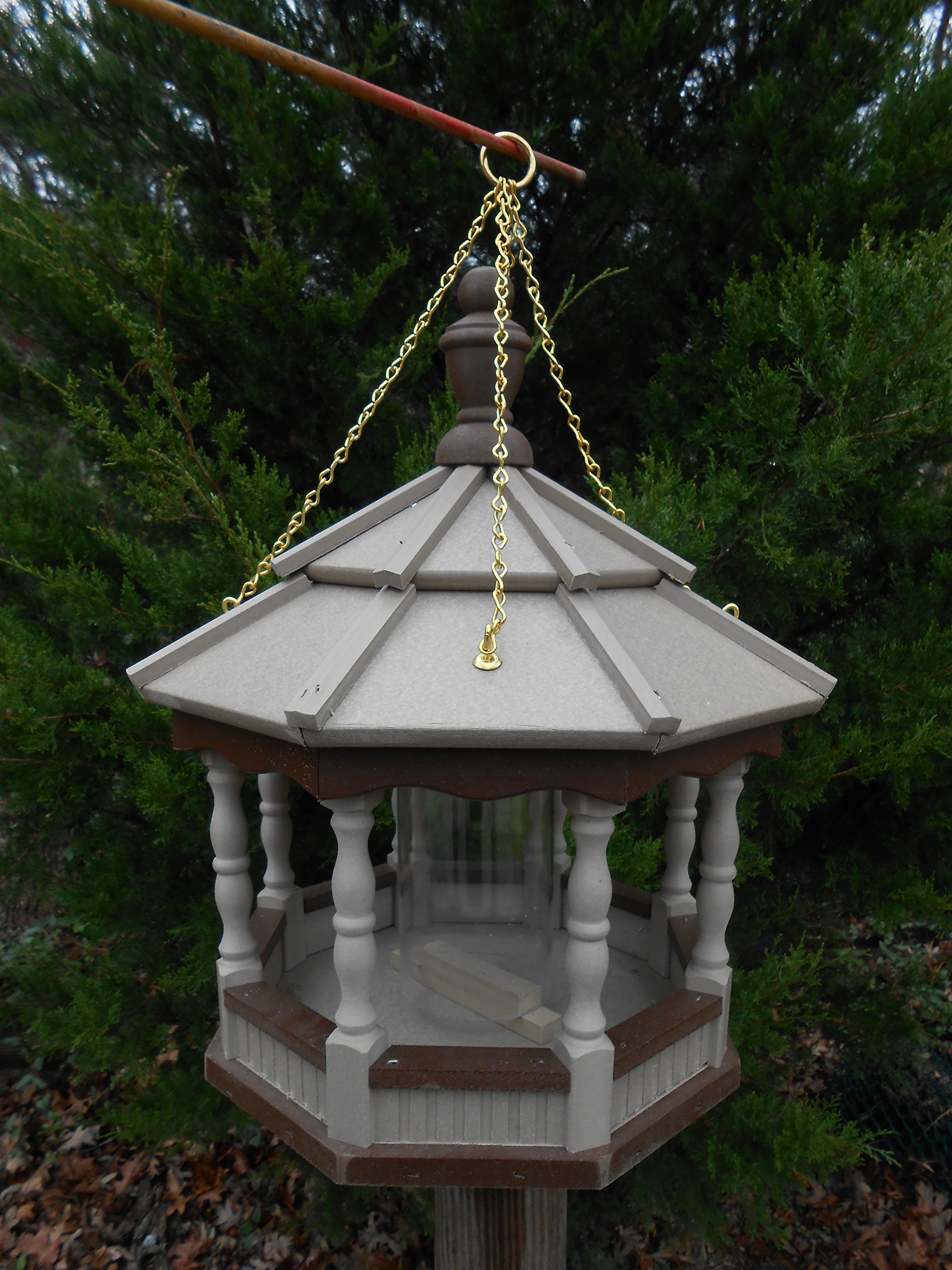Large Gazebo Bird Feeder Wood Amish Homemade Handcrafted Treated