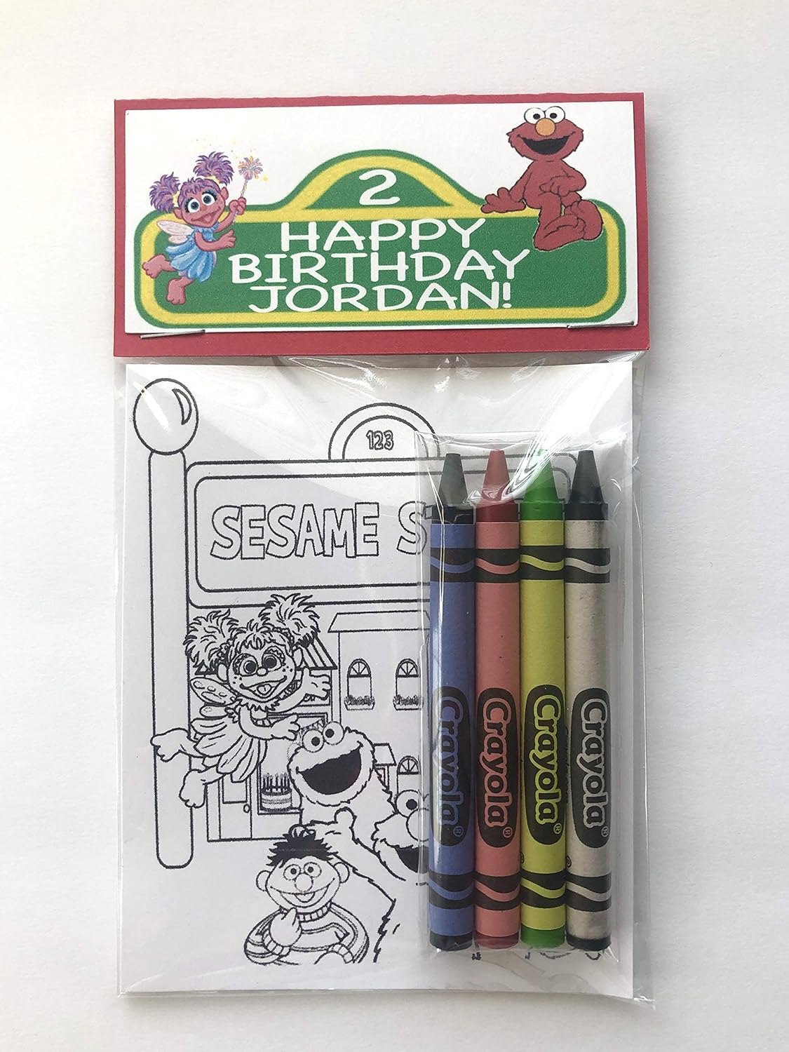 sesame street inspired party favors Handmade