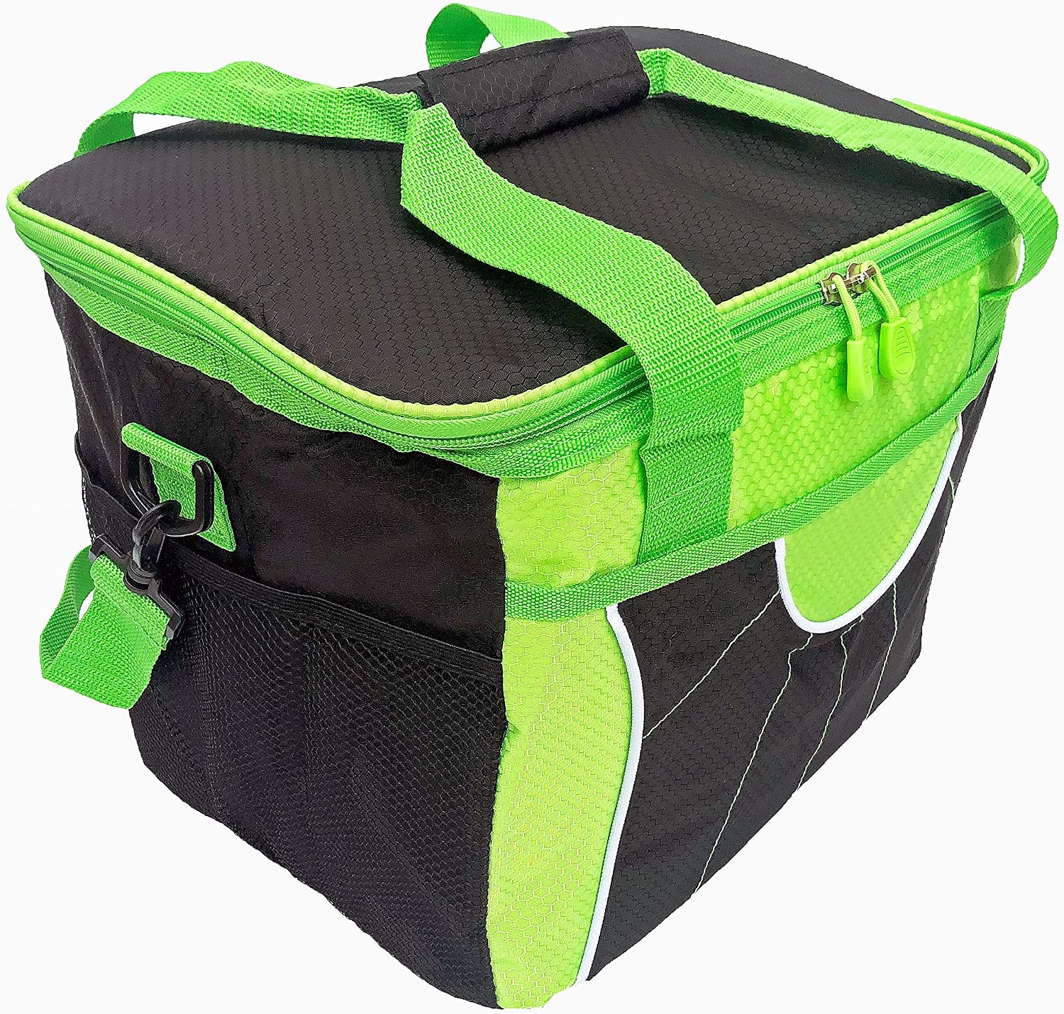 Insulated Bag for Hot or Cold Food, Green,Black, 38 x 28 x 30 cm - Image 3