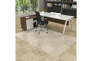 Amyracel Large Office Chair Mat for Low Pile Carpet - 46" x 96" Clear Computer Desk Mat for Home & Offices, Easy Glide Plastic Floor Mat for Office Chair On Carpet