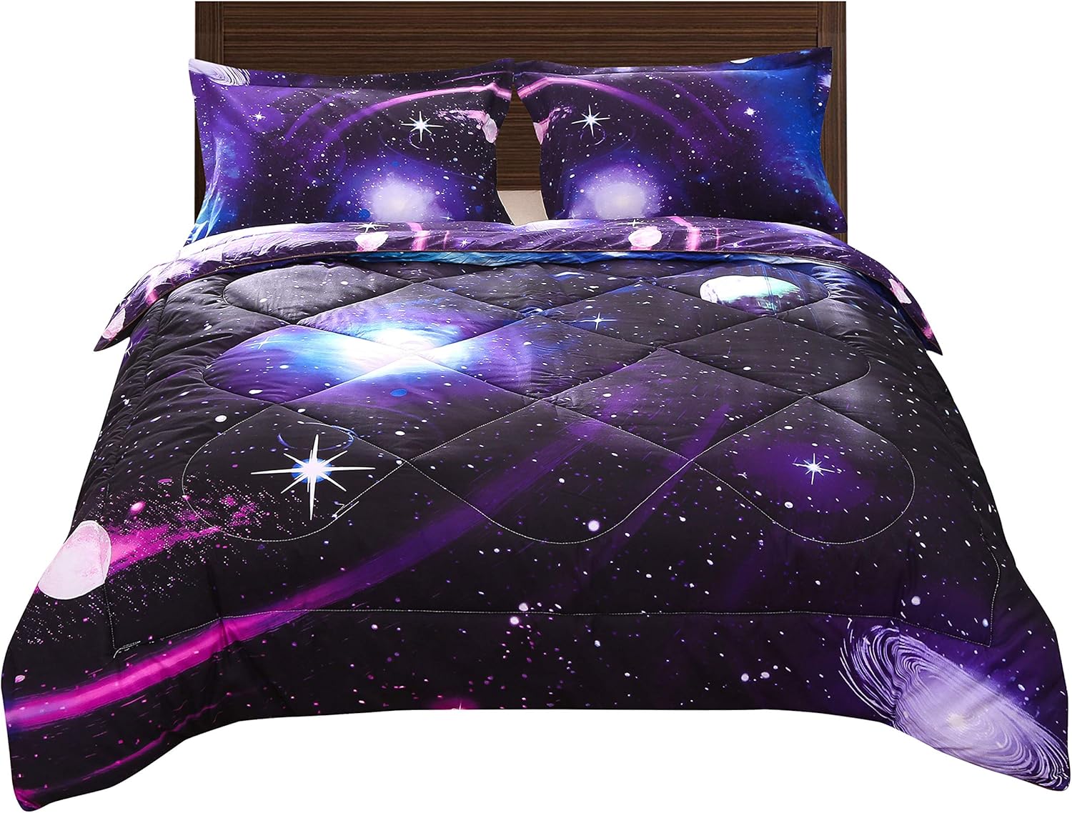 ENJOHOS 3D Starry Sky Cool Universe Comforter Bedding Set