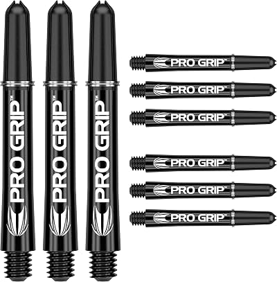 Target Darts Pro Grip Shafts 9x 48mm Medium 2BA Black Sets