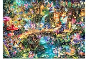 Blueforest - Fantasy Elf World - 1000 Piece Jigsaw Puzzle for Adults Challenging Funny Family Puzzle Perfect for Game Nights Finished Puzzle Size is 27.55 x 19.68 inches