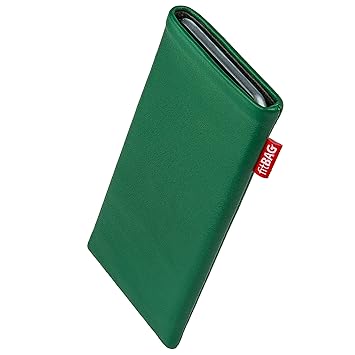 fitBAG Beat Smaragd Handytasche Tasche aus Echtleder Nappa mit Microfaserinnenfutter für LG G4 | Hülle mit Reinigungsfunktion