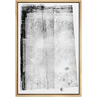 SIGNWIN Framed Canvas Print Wall Art Faded White Squares Over Ultra Dark Black Background Abstract Shapes Block Print Modern Art Alternative Dramatic for Living Room, Bedroom, Office - 16