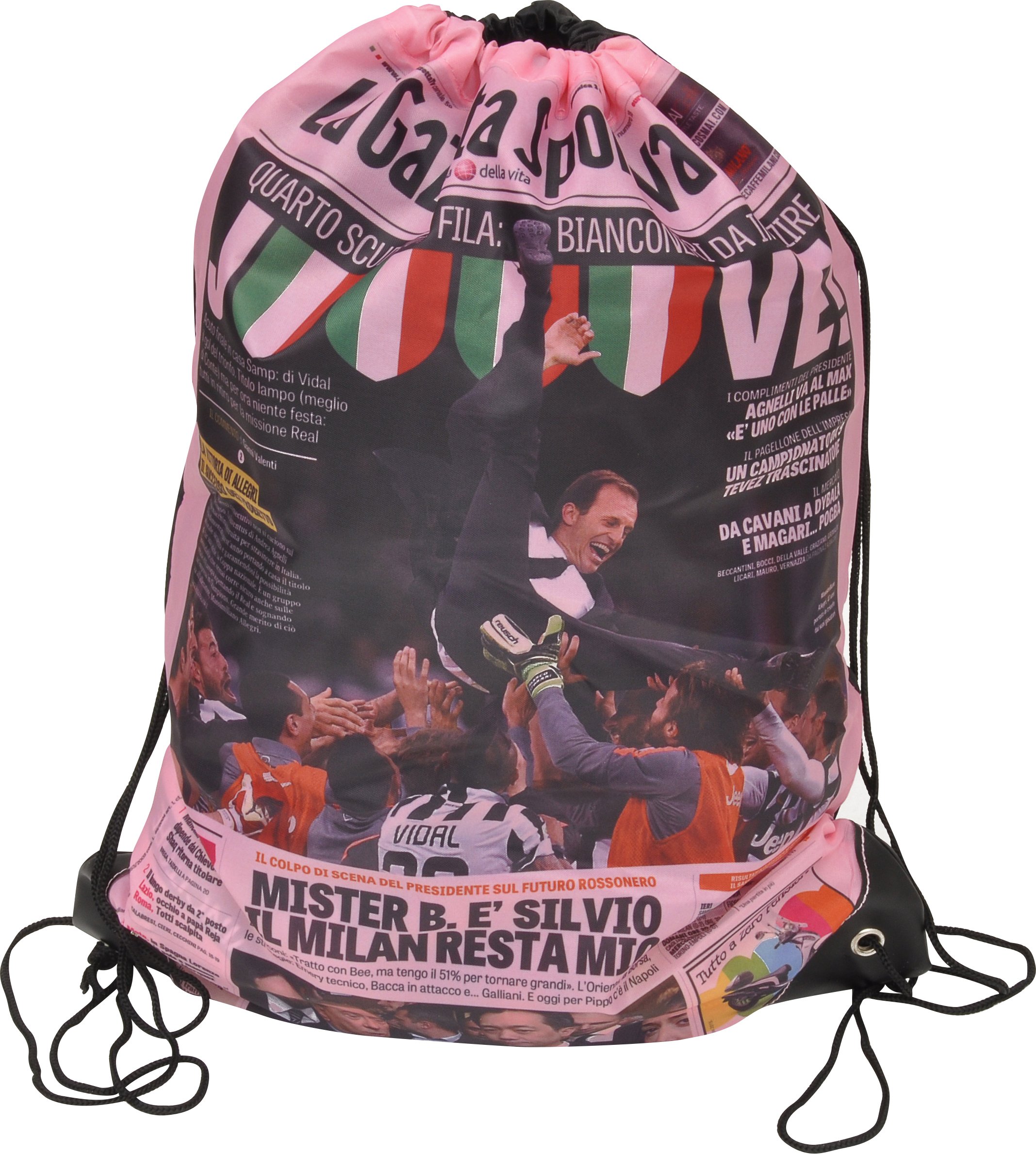 FIORI PAOLO Official Sports Bag,Polyester, unisex_adult, GZ200/J, Pink/White/Black, 49 cm