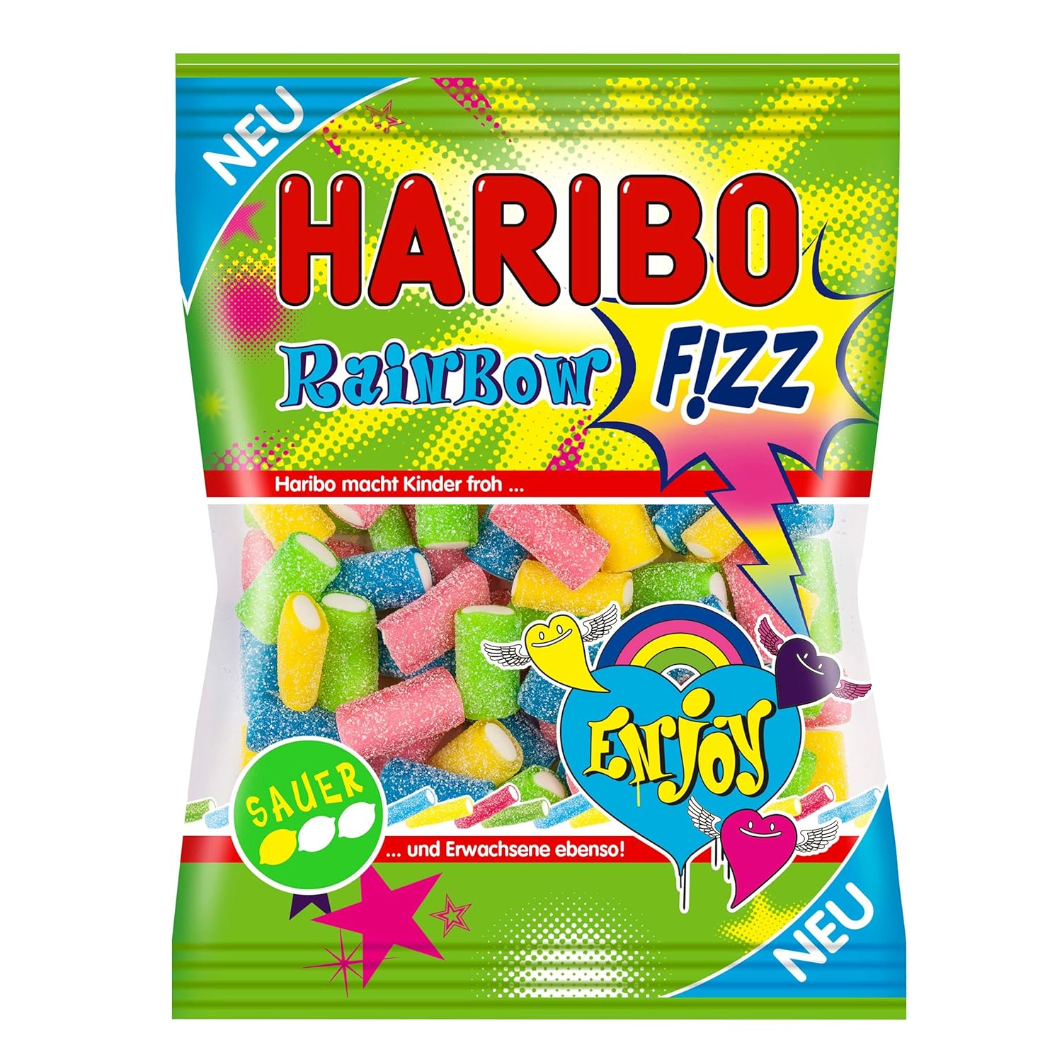 Haribo Rainbow Fizz, Gummy Bears, Wine 