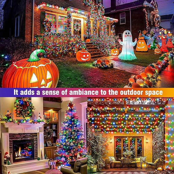 WIOPSS 400FT MULTI-COLORED STRING LIGHTS – LED EXTRA LONG OUTDOOR WATERPROOF FAIRY LIGHTS WITH REMOTE, DIMMABLE TIMER DECORATIVE LIGHTING FOR CHRISTMAS, WEDDING, PATIO, YARD, PARTY DÉCOR