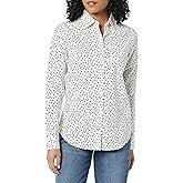 Amazon Essentials Women's Regular-Fit Long-Sleeve Button-Down Poplin Shirt