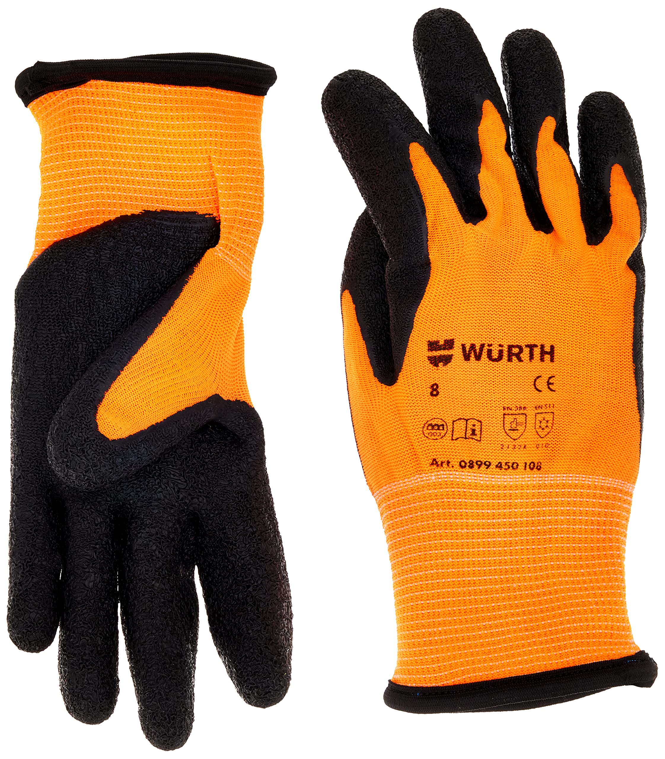 Würth 0899450109 Padded Gloves Wurth, Yellow