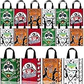 Estune 24 Pcs Sports Party Favor Bags Football Baseball Basketball Soccer Sports Goodie Gift Bags Non Woven Treat Totes for Sporting Birthday Decorations Party Favors Supplies