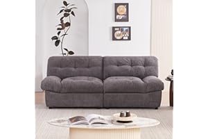 Howjoe 80" Chenille Cloud Deep Seat Overstuffed Couches for Living Room, Cozy Comfy Cloud Sofa with Solid Wood Frame, Modern Loveseat Sofa Couch for Small Spaces, Pillow-Designed Armrest Sleeper Sofa…