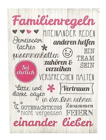 G H Holzschild In Gross Vintage Stil Mit Spruchen Familien