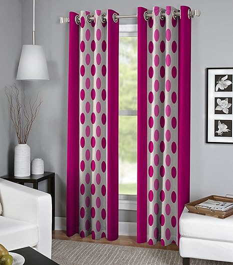 Buy Door Curtains 7 Ft Premium Pink Curtains Range Set Of 4