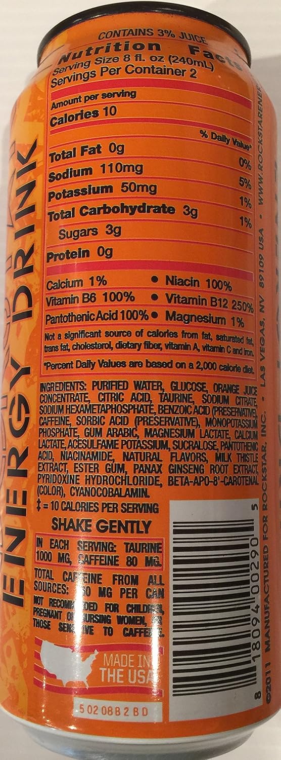 33 Rockstar Energy Nutrition Label Labels Design Ideas 2020