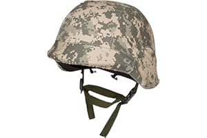 Modern Warrior Tactical M88 ABS Tactical Helmet with Adjustable Chin Strap, Digital Camo, 11-InchL x 10-InchW x 7.5-InchH