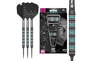 Target Darts Rob Cross Black Edition 24G 90% Tungsten Swiss Point Steel Tip Darts Set
