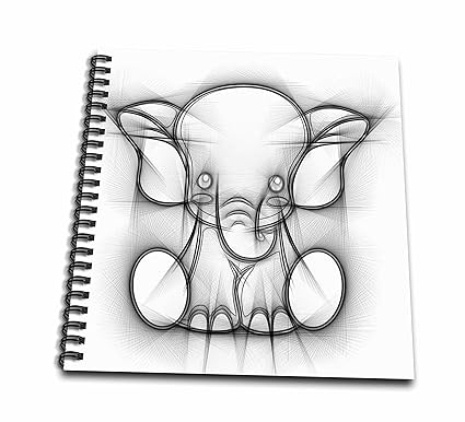 Amazoncom 3d Rose Sketch Elephant For Kids Drawing Book