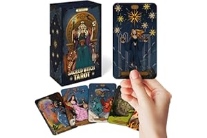 Wyspell Tarot Cards with Guide Book - Sacred Witch Unique Tarot Deck for Beginners - Traditional Symbolism - Beautiful & Mode