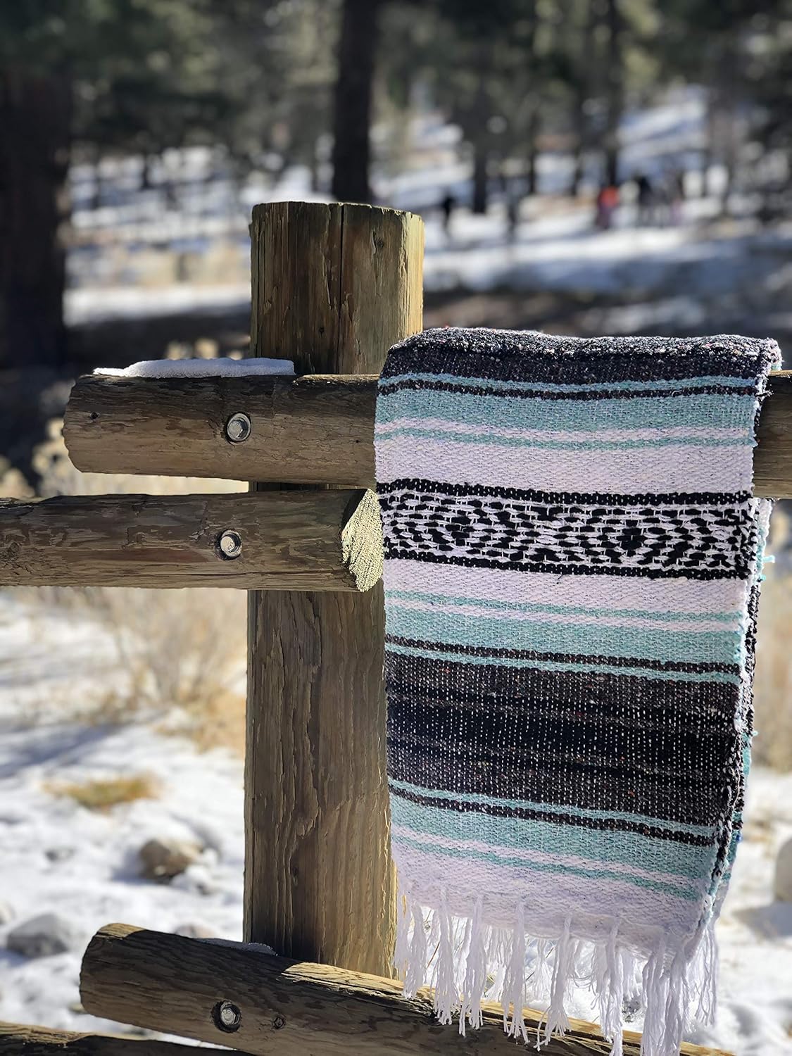 Authentic Mexican Blanket - Premium Yoga Blanket Beach Blanket - Perfect Picnic Blanket, Travel Blanket, Outdoor Blanket - Well Made Yoga Bolster: Clothing