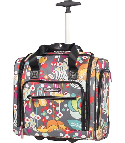 Lily Bloom Design Pattern Carry on Bag Wheeled Cabin Tote (Elephant Rain)