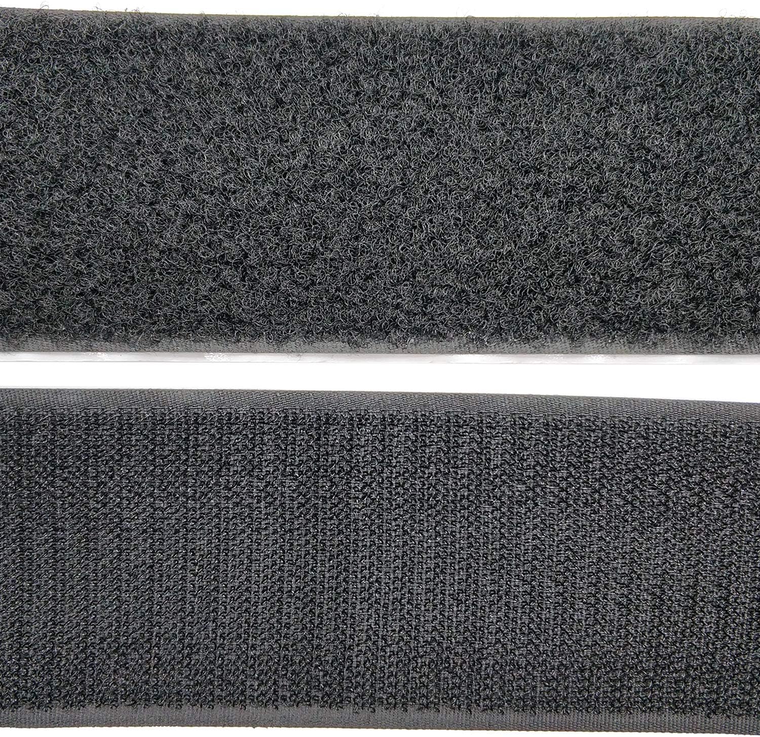 Eroilor 25 Meter (82 ft) Long 50mm (2 inch) Width Hook and Loop Tape Self-Adhesive Tape - Black - Image 5