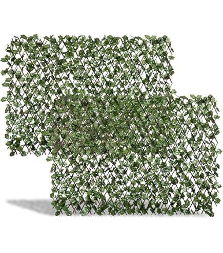 Trellis Avec Feuilles Artificielles 3, 3x9, 8ft Plastique Flexible