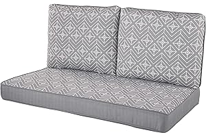 Quality Outdoor Living 46 x 26 Loveseat Cushion, 46x26 inches, Gray Diamond