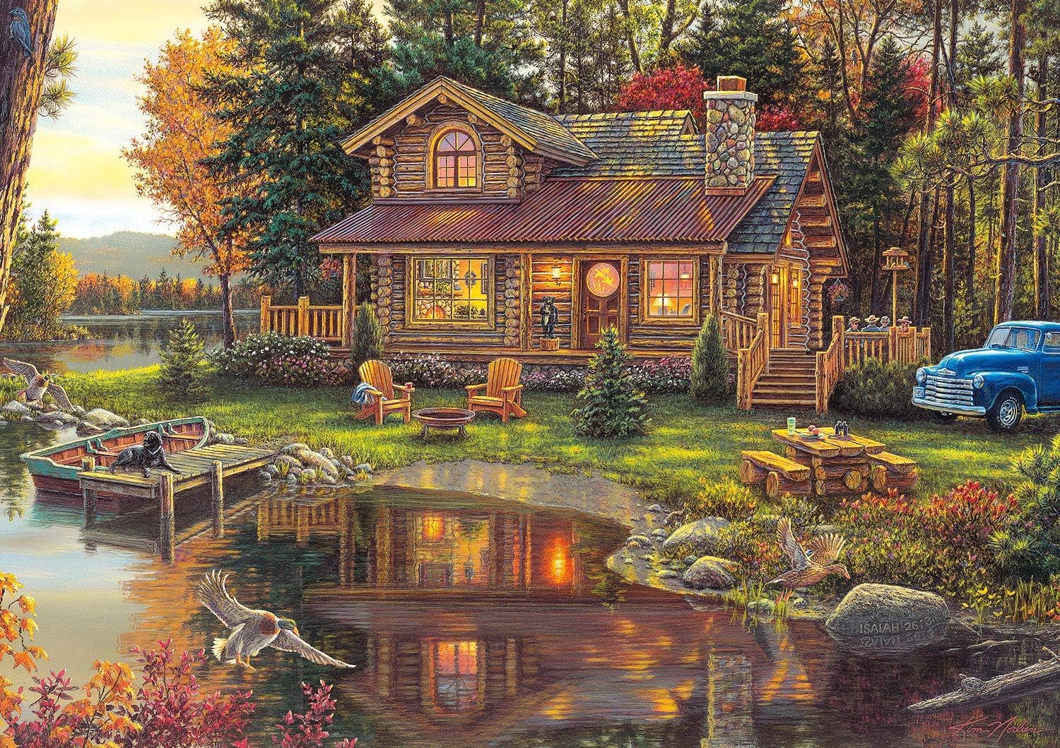 Photo 1 of Buffalo Games - Kim Norlien- Peace Like A River - 300 Piece Jigsaw Puzzle For Adults -Challenging Puzzle Perfect for Game Nights - Finished Size is 21.25 x 15.00