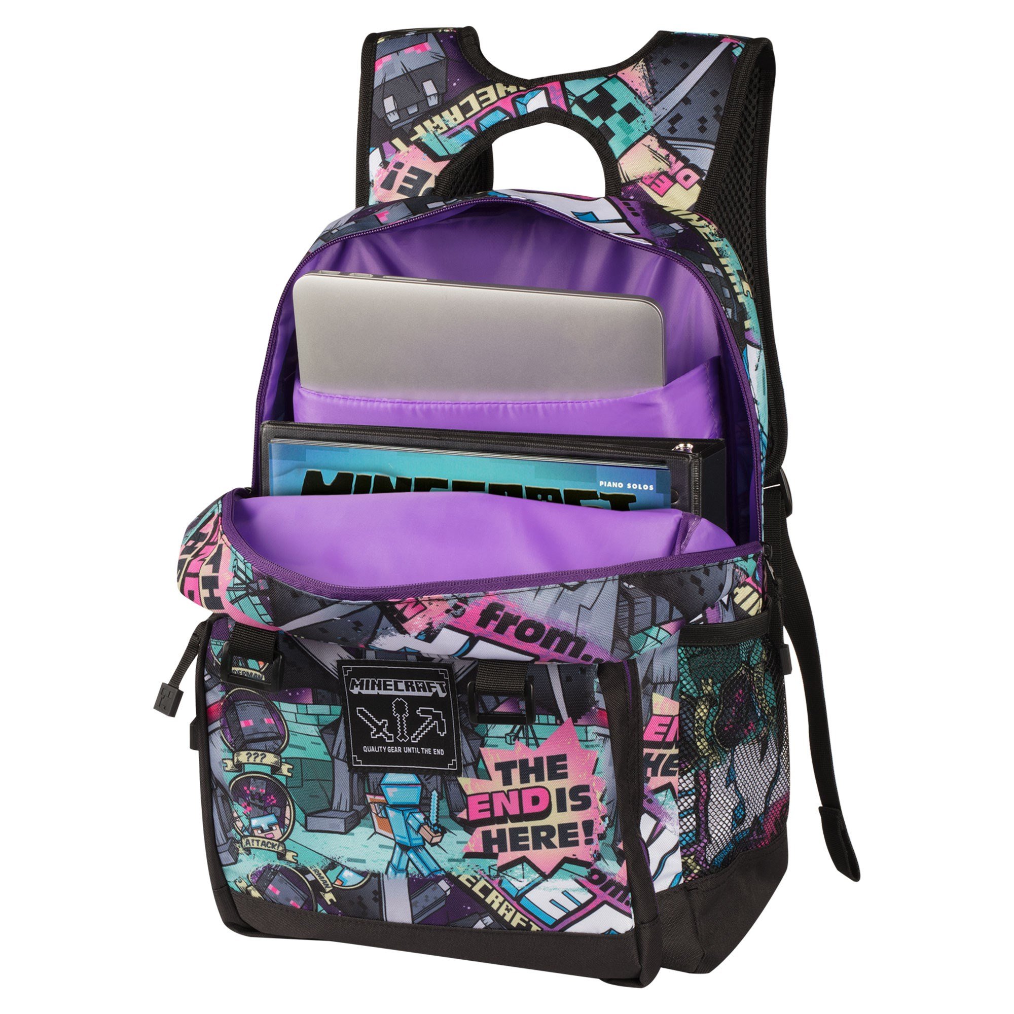JINX Minecraft Tales from The End Kids Backpack (Multi-Color, 17\