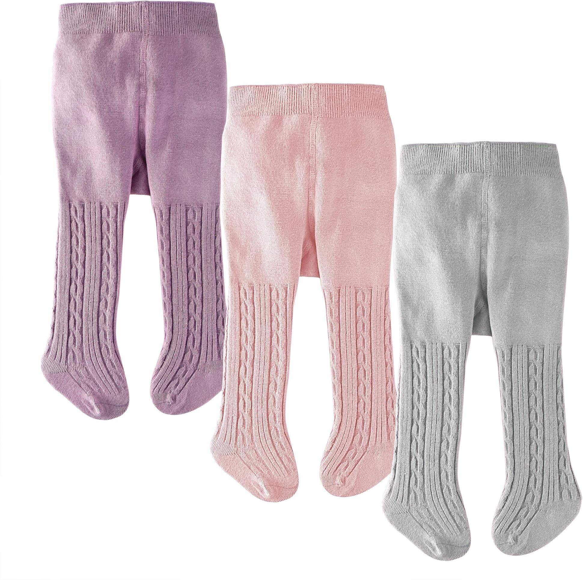 slaixiu Baby Girls' Slaixiu Cotton Baby Tights Cable Knit Seamless Toddler Leggings Pants Stockings