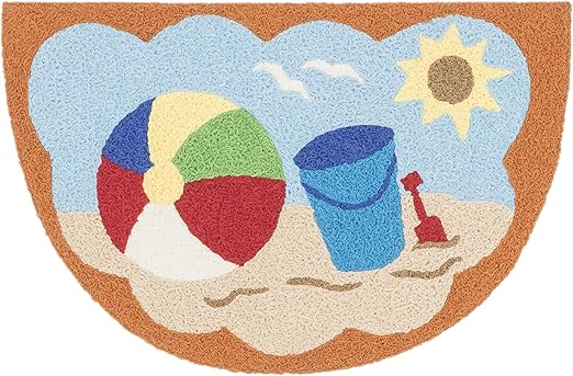 Kinder Halbrunder Teppich Strand Thema Kusten Amazon De