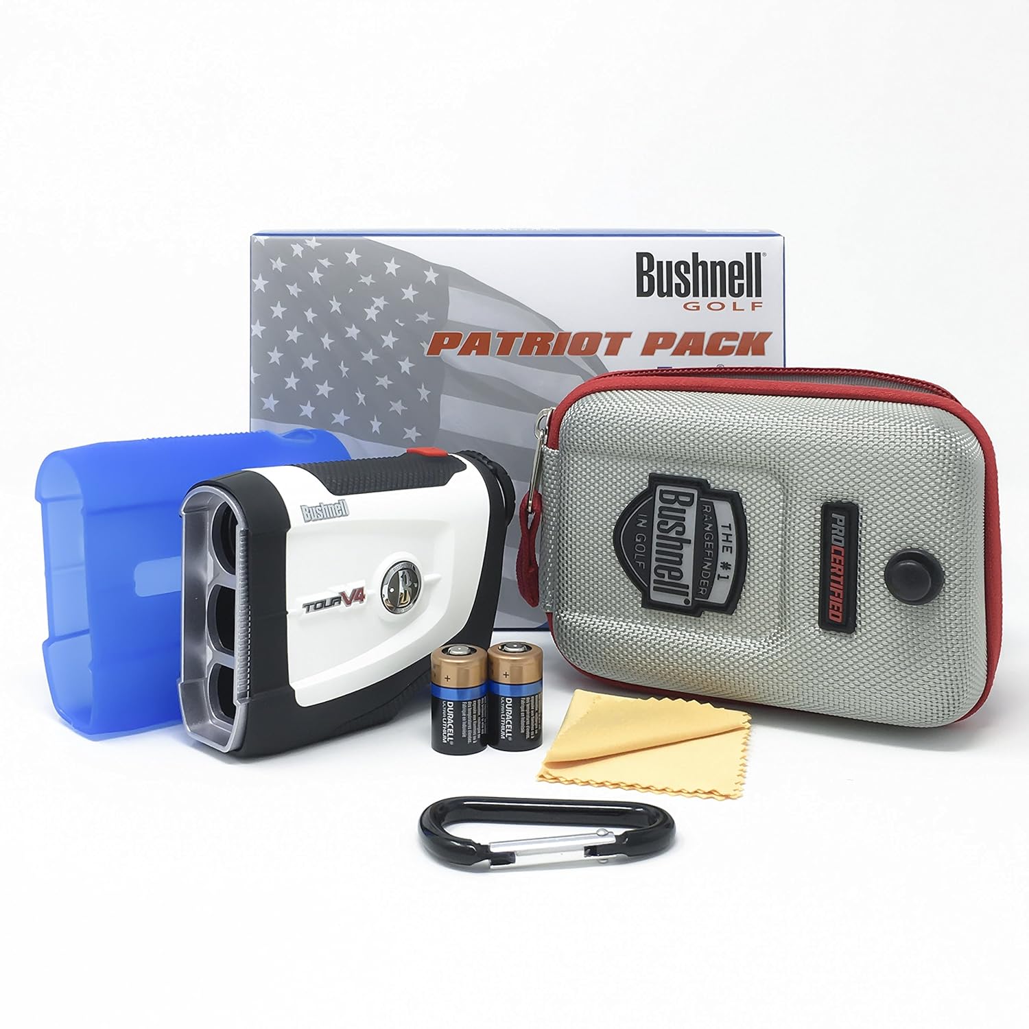 Bushnell Tour V4 Patriot Pack Laser Golf Rangefinder 201660P Bundle
