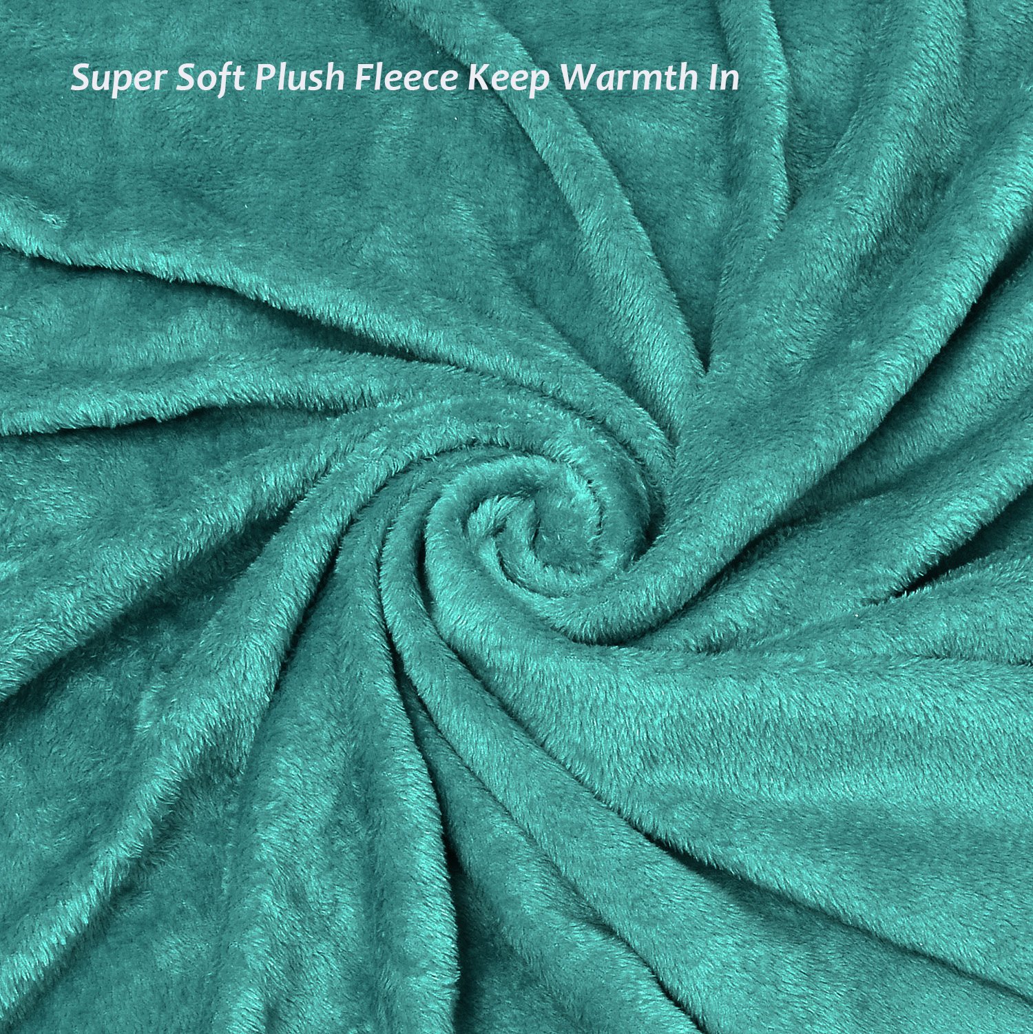 Fleece Blanket with Sleeves & Foot Pockets, Green Micro Plush Fleece Blanket, Large Wrap Throw Blanket, for Adult Women Men 190cm x 135cm (75\