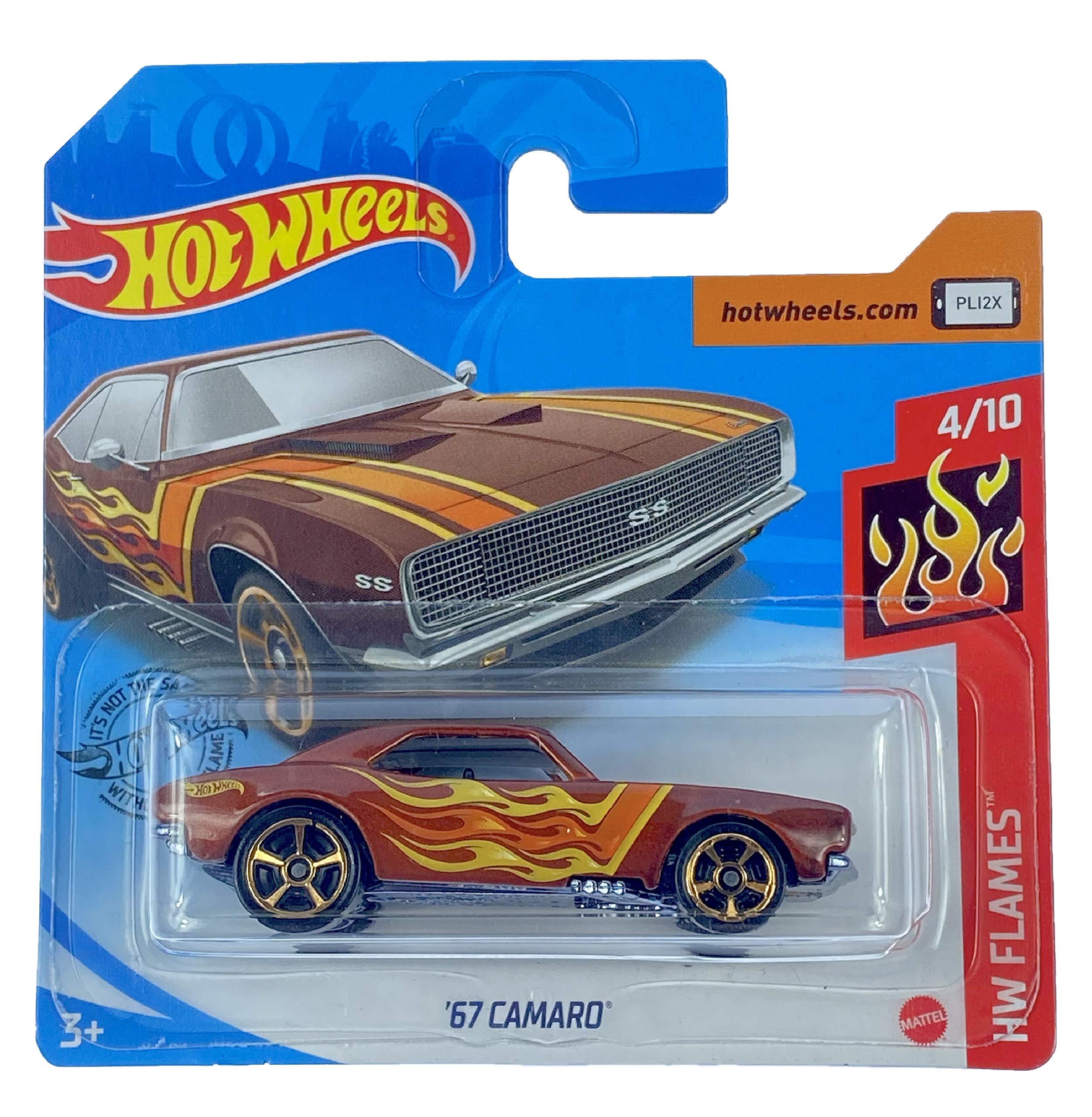 Hot Wheels '67 Camaro (Metallic Orange) 4/10 HW Flames 2020 - 231/250 (Short Card) GHD59