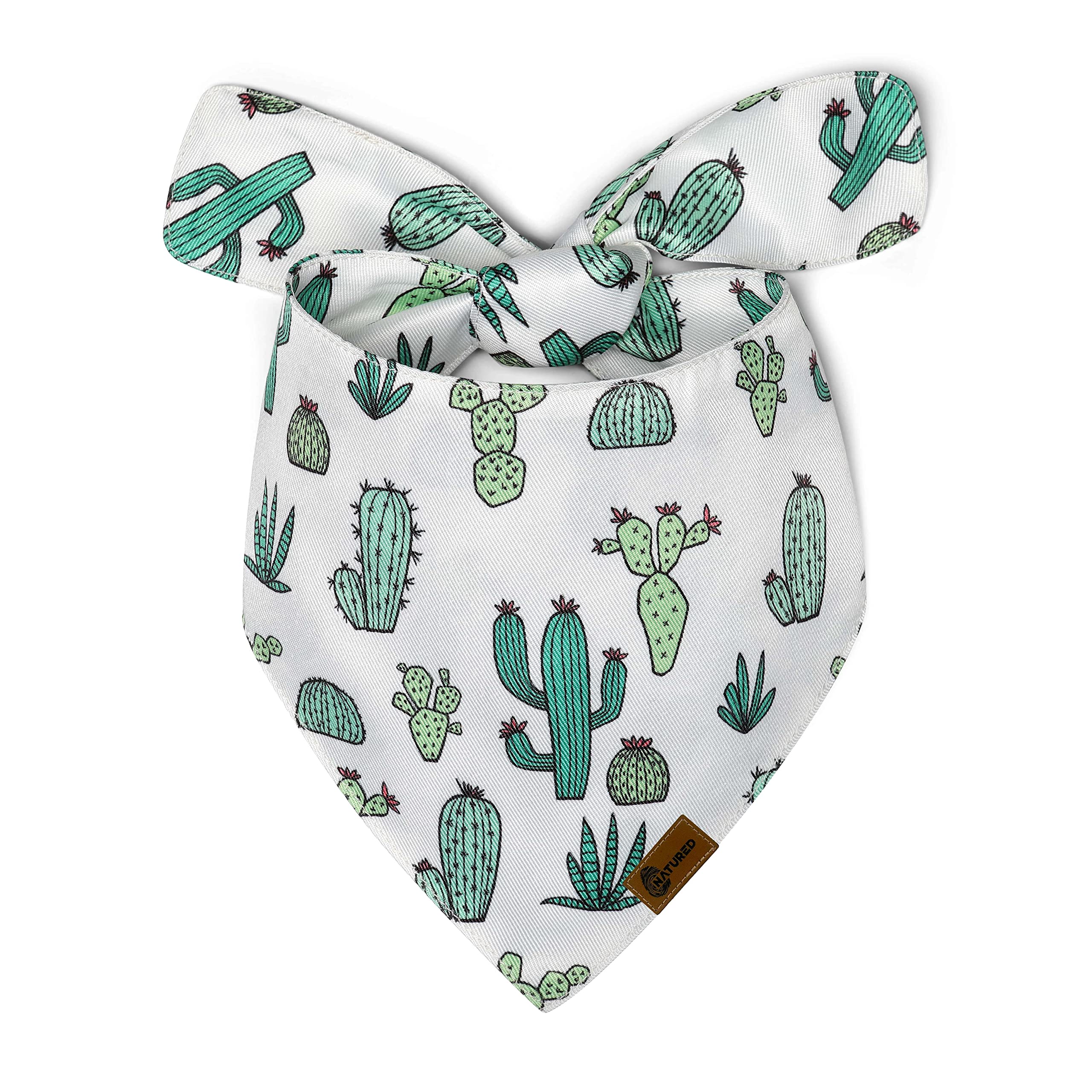 NATURED branded Unique style Dog Bandanas Washable Bibs Scarf, double side perfect print, Pet Dog Kerchief, paws polyester and cotton Triangle Dog Scarfs (Medium, Aztec Adventure)