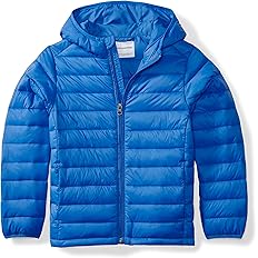 Amazon Essentials Boys and Toddlers' Light-Weight Water-Resistant Packable Hooded Puffer Coat