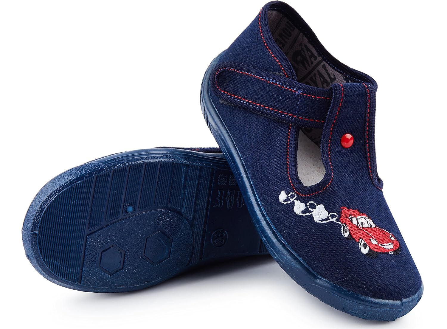 Ladeheid Kinder Hausschuhe Mit Dino-Muster - Graue Hausschuhe Größe 18 EU