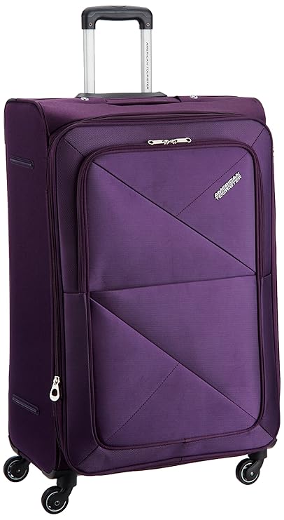 American Tourister Peru Polyester 77 cms Purple Softsided Suitcase (AMT Peru SP 77CM EXP - Purple)