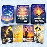 DPEHAKMK Karmic Healing Oracle Cards for Beginners, 75 Shadow Work and Soul Growth Oracle Deck for Releasing Past Wounds, Emotional Healing, Spiritual Awakening and Inner Transformation