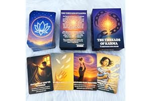 DPEHAKMK Karmic Healing Oracle Cards for Beginners, 75 Shadow Work and Soul Growth Oracle Deck for Releasing Past Wounds, Emotional Healing, Spiritual Awakening and Inner Transformation