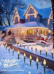 C9 Christmas String Lights Outdoor - 20 LED Pathway