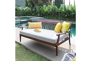 Cambridge Casual Solid Wood Como Daybed, Natural Brown/Oyster