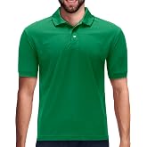 Premium Wear Men's Polo T-Shirt, High Moisture Wicking Dry Fit Performance Short-Sleeve Polo T-Shirt w Collar for Golf Tennis