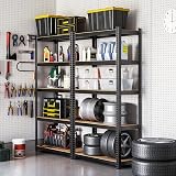 SONGMICS 5-Tier Steel Shelving Unit 875 kg 40 x 90 x 180 cm Black GLR040B01 view 2