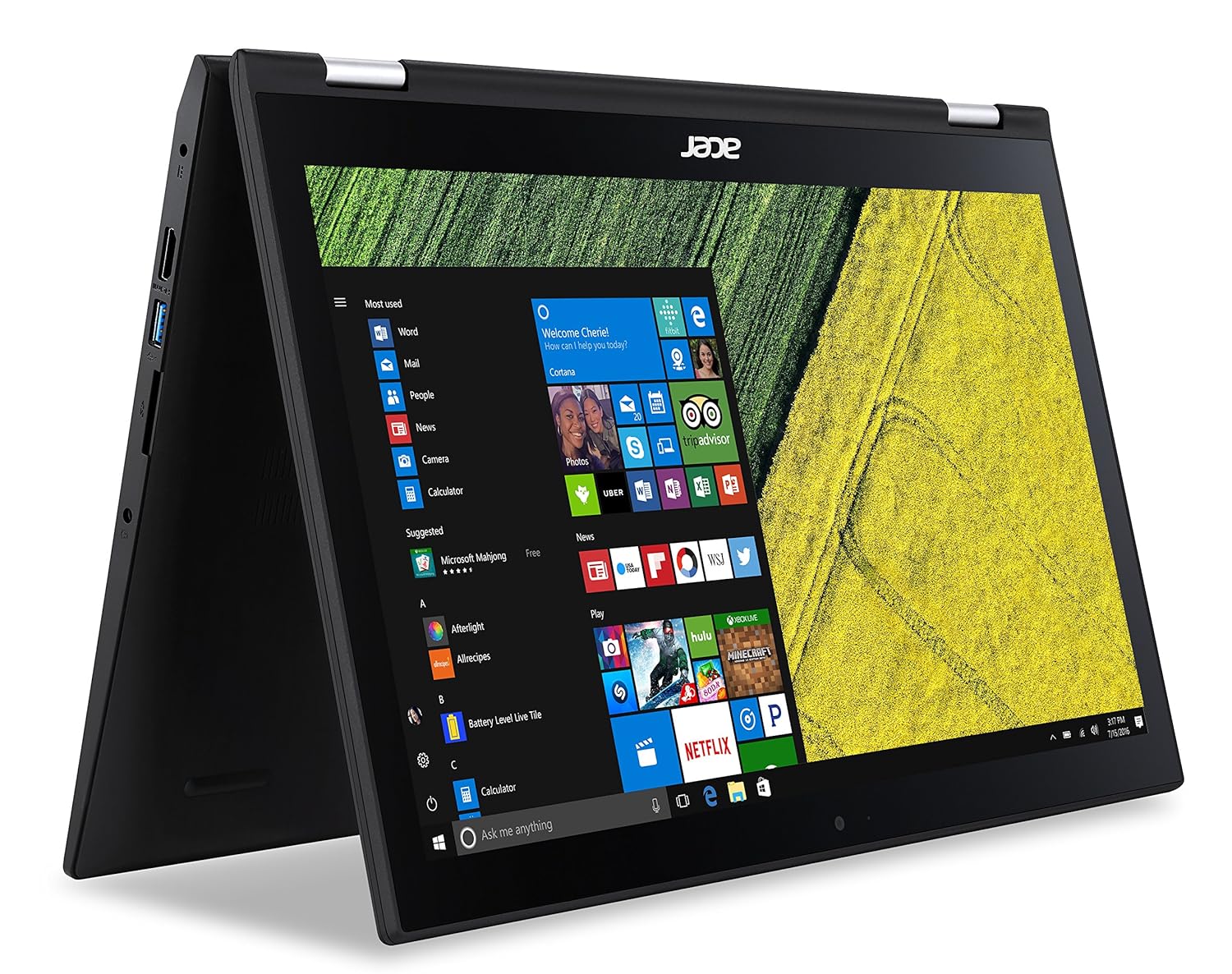 Amazon.com: Acer Spin 3 2-in-1 Laptop, 15.6" Full HD Touch, 7th Gen Intel  Core i3, 6GB DDR4 RAM, 1TB Hard Drive, Windows 10, SP315-51-34CS: Computers  & ...